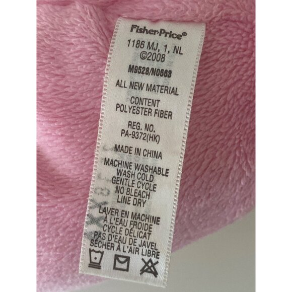 Fisher Price Pink Baby's First 1st Doll Brilliant Basics Plush Rattle Soft Toy - Picture 8 of 9